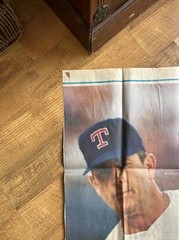 Vintage Ultra Rare Life Size Newspaper Nolan Ryan 6.5 Ft Tall; 8-1-90 – Ft Worth