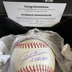 2026 Fanatics Under Wraps Autographed MLB Baseball Gunnar Henderson Orioles