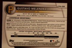 2025 Bowman Draft 1st Chrome Gustavo Melendez Red X Fractor Auto /5 Autograph