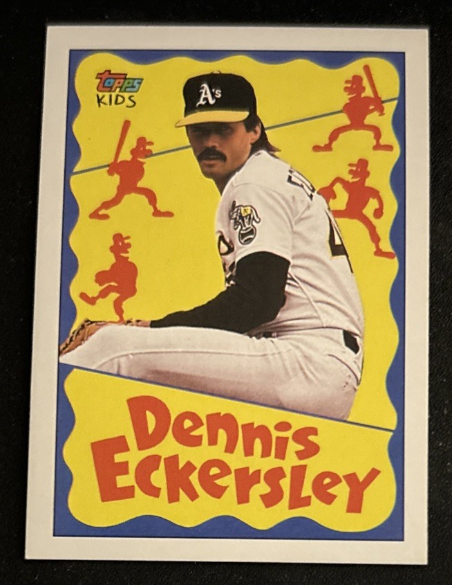 1992 Topps Kids Dennis Eckersley Baseball Card #119 Athletics Pitcher VGEX O/C