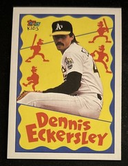 1992 Topps Kids Dennis Eckersley Baseball Card #119 Athletics Pitcher VGEX O/C