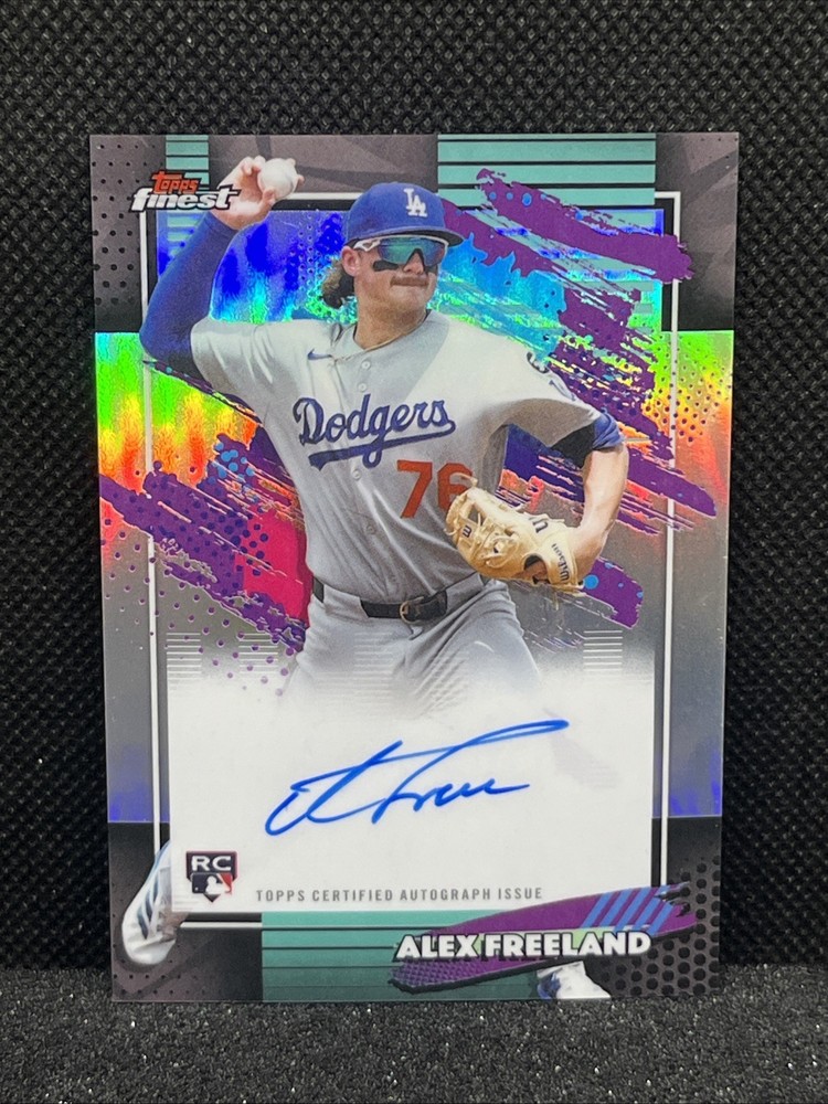 2026 Topps Finest Alex Freeland Rookie Refractor Auto Los Angeles Dodgers