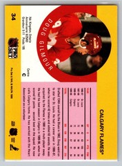 1990-91 Pro Set Doug Gilmour #34 Calgary Flames Center NHL Hockey Card