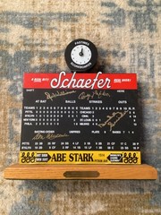 Schaefer Beer Brooklyn Dodgers Ebbets Field MIni Pastimes Scoreboard signed Duke