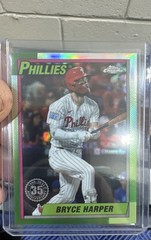 2025 Topps Chrome -1990 Topps Baseball Bryce Harper #90CB-12 Green Refractor /99