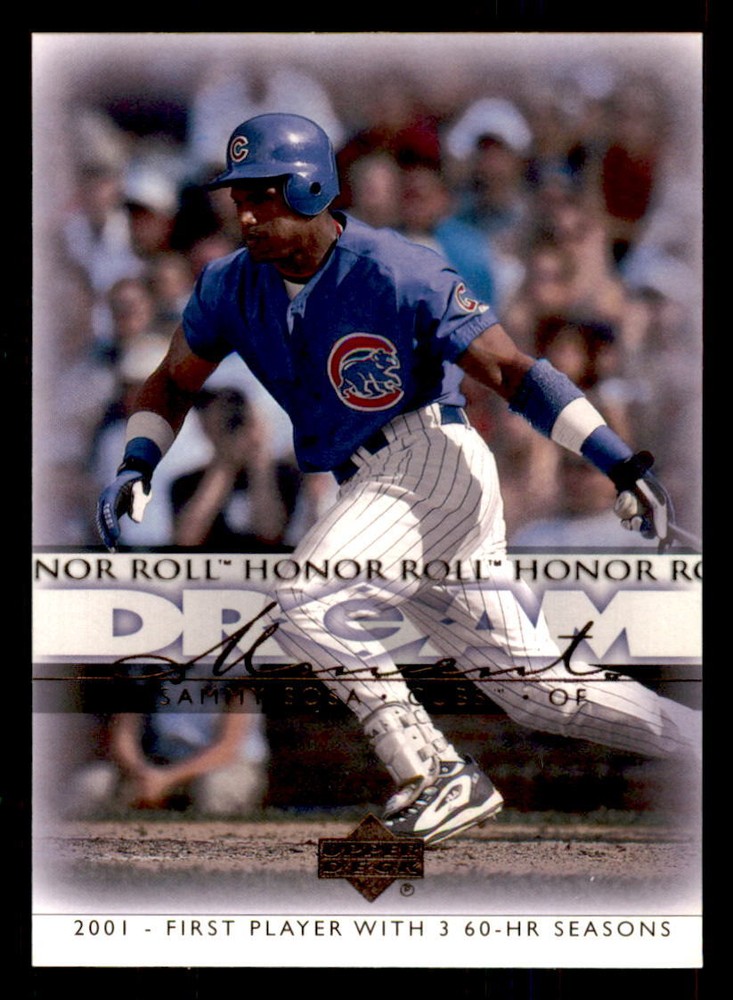 2002 Upper Deck Honor Roll #63 Sammy Sosa Chicago Cubs