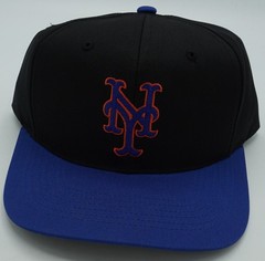 MLB New York Mets Twins Enterprise Adult Structured Snap Back Cap Hat NEW!