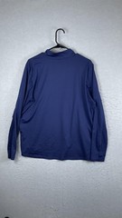 Nike Running Shirt Mens XL Blue Quarter Zip Long Sleeve Pullover Bird Logo