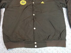 Adidas Notre Dame Satin Jacket Vintage Rare Sample Track 1842 Logos Men Sz M GUC