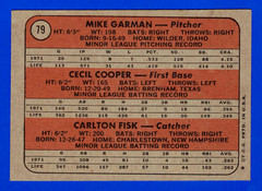1972 TOPPS #79 CARLTON FISK BOSTON RED SOX ROOKIE CARD — EX