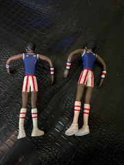 1970’s Vintage Harlem Globetrotter 9&Prime; Bendable Basketball Player x2 (NBS6)