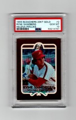 1993 Bleachers Ryne Sandberg 23kt Gold LTD. OF 10,000 Graded 10 pop 3 Rare