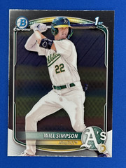 2025 Bowman #BCP-35 Will Simpson 1st Chrome Prospect Athletics