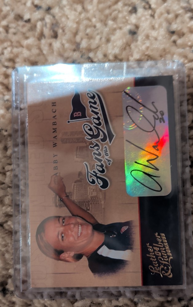 2004 Donruss Leather & Lumber – Fans of the Game Abby Wambach #FG-4 Autographs