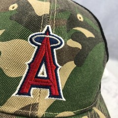 Sixth Man Promotions Los Angeles Angels Cammo Green Hook and Loop Baseball Cap