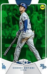 FAME: SHOHEI OHTANI #1 SKAN TOPPS « 50/50 » GREEN FOIL VARIANT LTD 99 NUMBERED