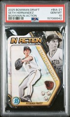 157088942 Seth Hernandez 2025 Bowman Draft #BIA-21 In Action PSA 10