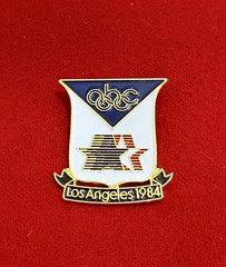 **VINTAGE** 1984 LOS ANGELES SUMMER OLYMPICS PIN – ABC TV Sponsor