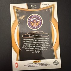 Rae Burrell 2025 Panini Select WNBA CONCOURSE PINK FLASH PRIZM #46 SPARKS