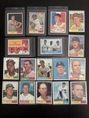 1961 Topps Set Builder Lot(80) Hank Aaron Willie Mays Sandy Koufax Musial Hi# Sp