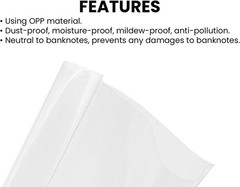 50Pcs Size 1 Professional Banknote Protective Plastic Sleeves Paper Money OPP…
