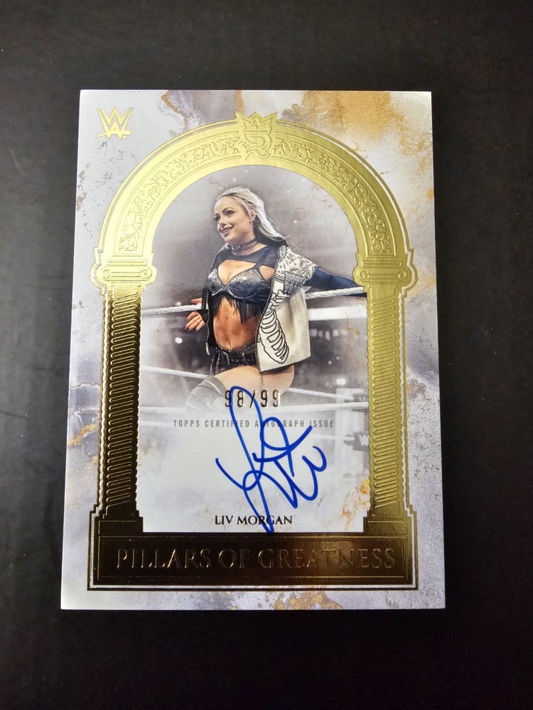 2025 Topps Royalty WWE Liv Morgan Pillars Of Greatness Signatures Auto RAW /99