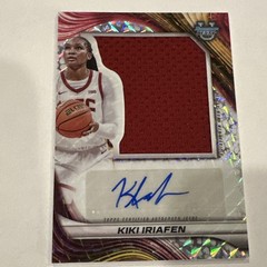 KIKI IRIAFEN 🏀 2024-25 Boman University Beat Jumbo Relic Auto Geo Refractor