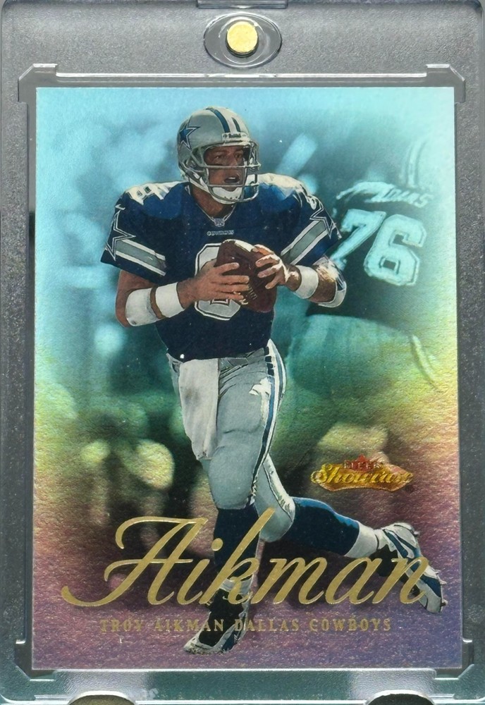 TROY AIKMAN RARE HOLO RAINBOW REFRACTOR FOIL SPORTS CARD COWBOYS MINT