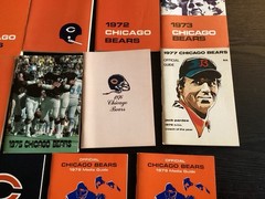Lot of (11) Chicago Bears Official media guides 1970 To 1979 Butkus Sayers -Cool