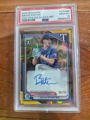 2024 Bowman Chrome Brock Porter 1st Bowman Gold Lava Auto # /50 PSA 10 !! 🔥🔥
