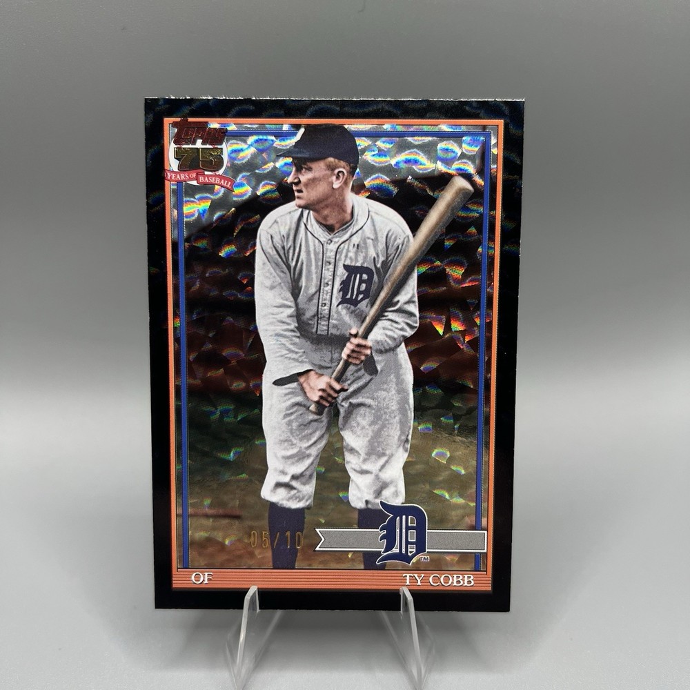 Ty Cobb 2026 Topps Series 2 1991 75th #91B2-10 Black Crackle Foil /10 Tigers HOF