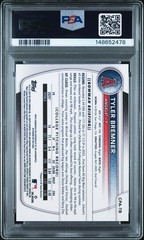 TYLER BREMNER 2025 Bowman Chrome #CPA-TB Aqua Lava Refractor /199 DNA 10 PSA 10