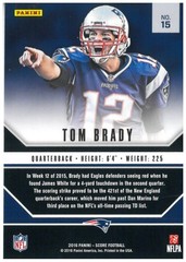 2016 Score Signal Callers #15 Tom Brady INSERT New England Patriots