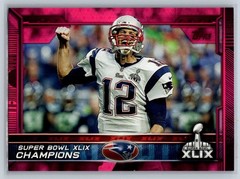 Topps 2015 Tom Brady BCA Pink #302 Super Bowl XLIX Champions Football Card /499