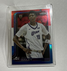 Topps 2025-26 Topps Chrome Ace Bailey RC Rookie Red White Blue Refractor