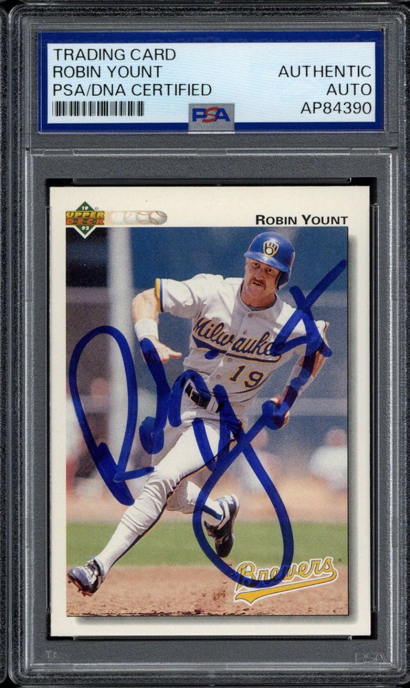 Robn Yount 1992 Upper Deck #456 Signed Auto PSA/DNA Slab Brewers