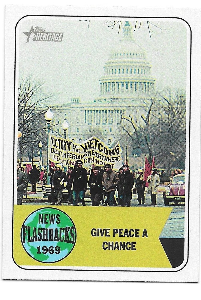 2018 Topps Heritage News Flashbacks GIVE PEACE A CHANCE #NF-13
