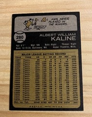 1973 Topps Baseball Al Kaline MLB HOF # 280 Detroit TIGERS NM
