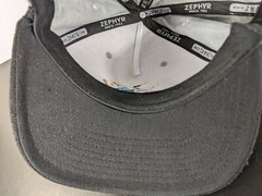 San Jose Sharks NHL Gray On Black Felt Brim Zephyr Snapback Hat