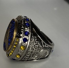 Golden State Warriors 2017 NBA Champions Replica Ring , Trophy And Bobbleheads