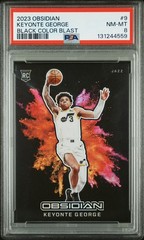 2023-24 Panini Obsidian Keyonte George #9 Black Color Blast Case Hit SSP (PSA 8)