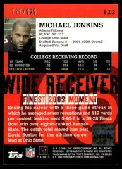 2004 Topps Finest Rookie Auto Michael Jenkins 727/999 #122