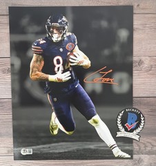 COLSTON LOVELAND SIGNED CHICAGO BEARS 11X14 PHOTO BECKETT COA 4W688694