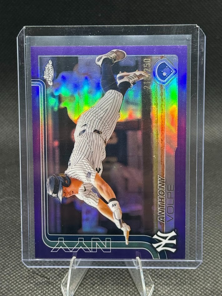 2025 Topps Chrome Anthony Volpe True Purple /250 #162 Yankees