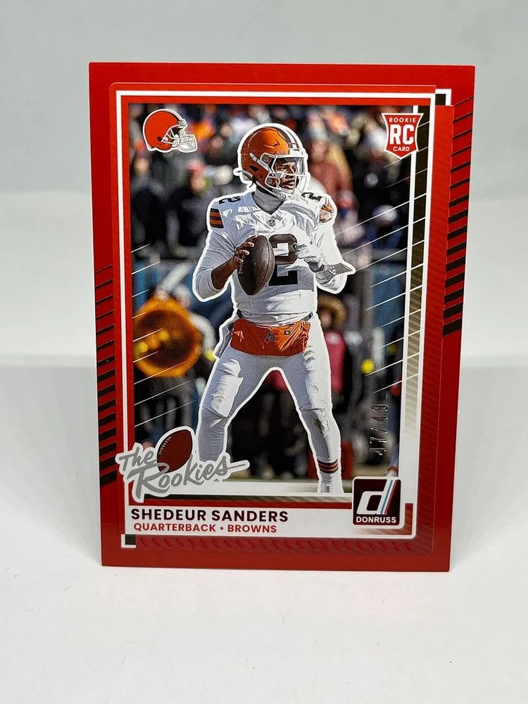 Shedeur Sanders 2025 Donruss Rookies & Highlights Red /49 Browns #DRH-70
