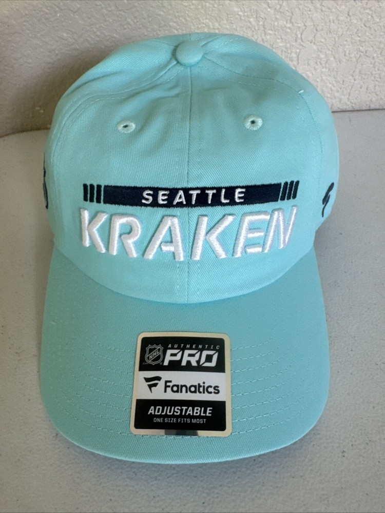 Men&rsquo;s Fanatics Light Blue Seattle Kraken Authentic Pro Rink Hockey Nhl Hat NWT