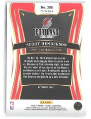 2024-25 Panini Select #306 Scoot Henderson Silver Prizm