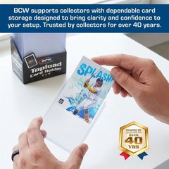 Pack /25 BCW Hard Plastic Baseball Trading Card Topload Holders 12 mil protector