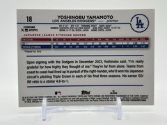 2024 Topps Chrome – Yoshinobu Yamamoto #18 (RC)