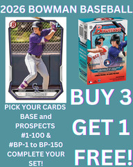 2026 Bowman Baseball BASE and PROSPECTS #1-100 #BP-1 to BP-150 You Pick! PRESALE